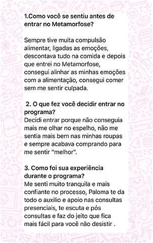 Depoimentos Clientes - Paloma Muller - Nutricionista 6